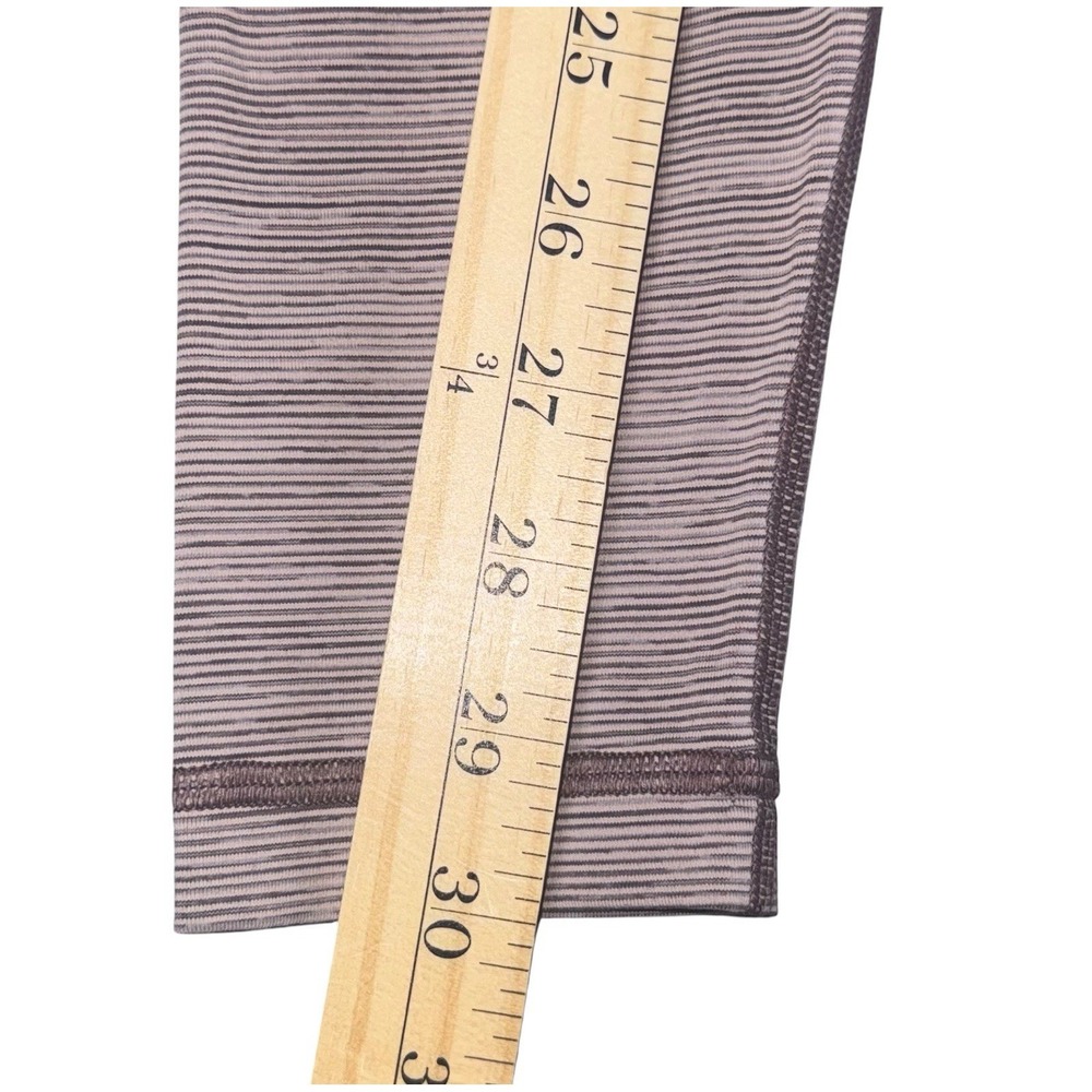 LULULEMON Women's Size 2 High Rise Yoga Leggings Purple Stripe Stretch 28in - Picture 5 of 10
